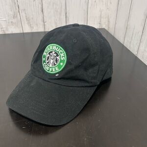 Starbucks Employee Black Unisex Embroidered Logo Adjustable Baseball Cap O/S